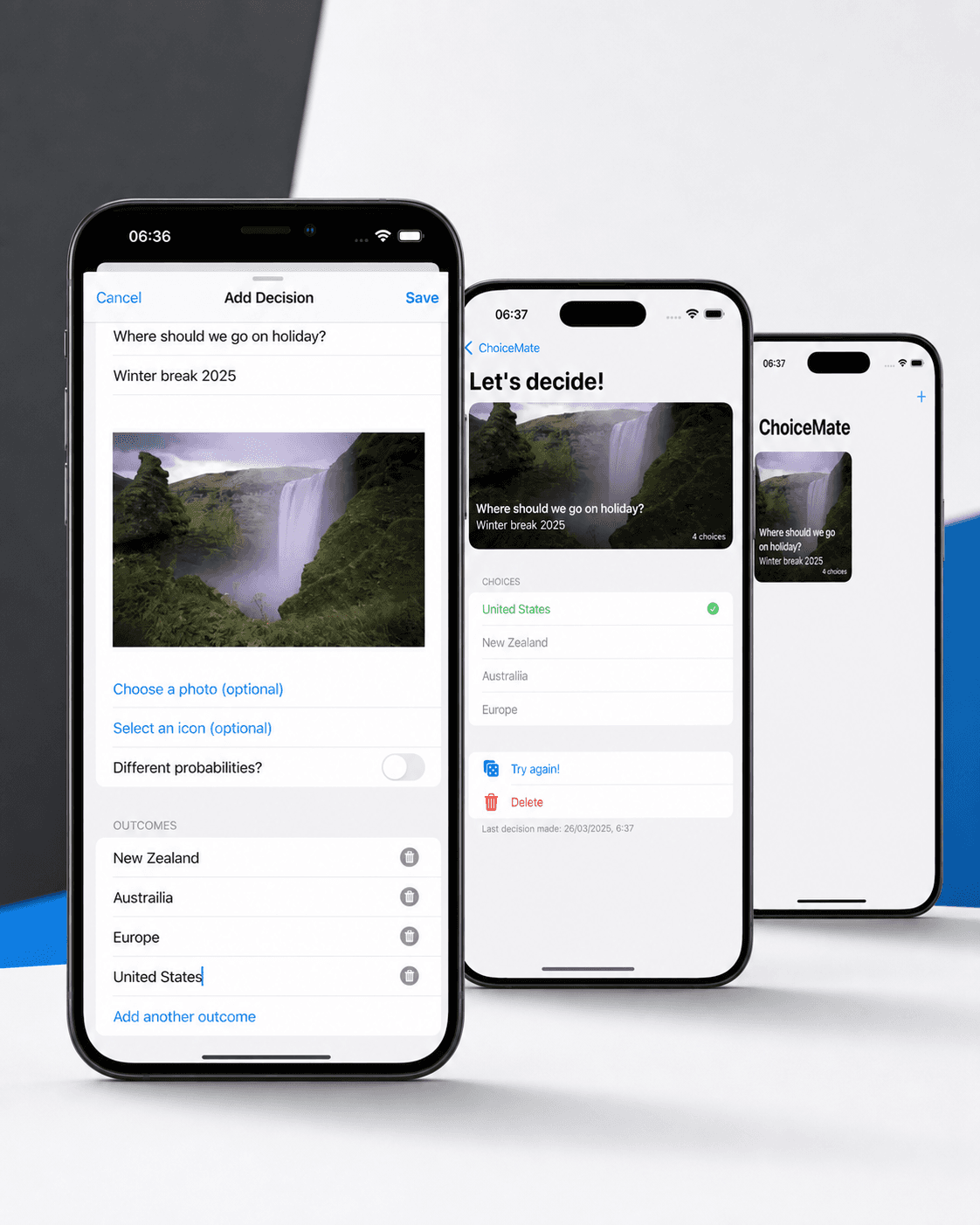ChoiceMate app screen