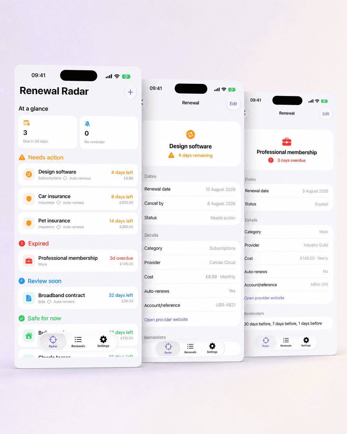 DueScope app screen