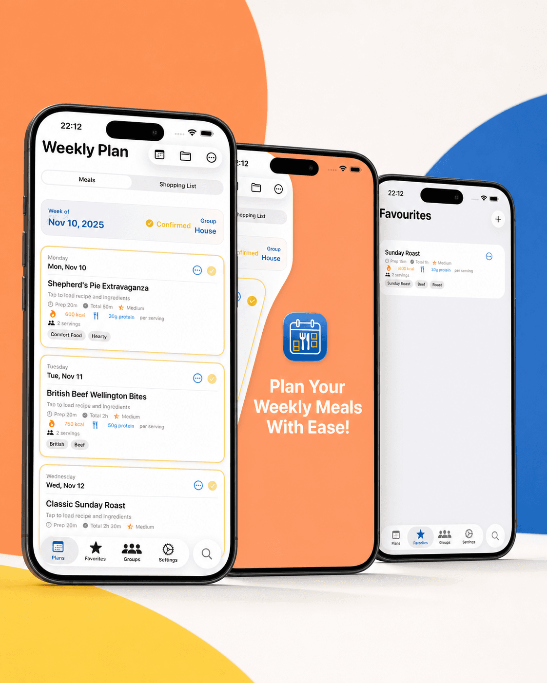 Weekly Meal Planner AI app screen
