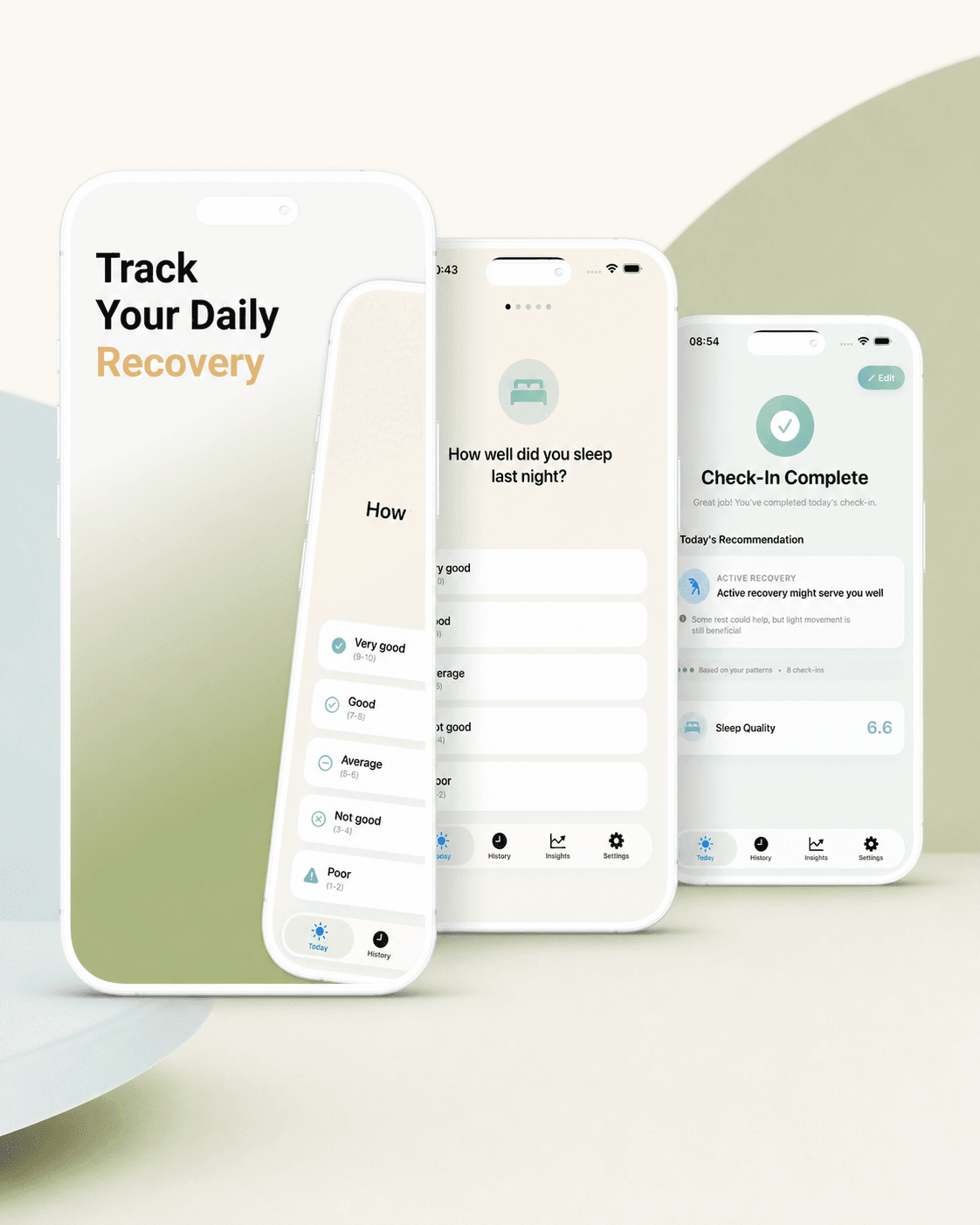 Wellness Log app screen